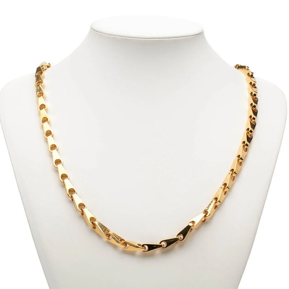 CHANEL Gold Logo Necklace